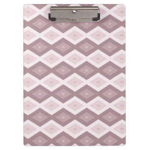 Rose quartz pink diamond pattern clipboard
