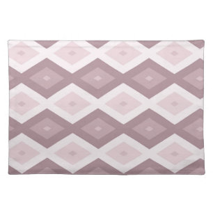 Rose quartz pink diamond pattern cloth placemat