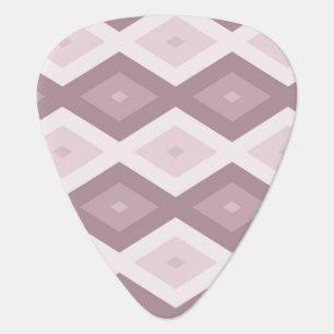 Rose quartz pink diamond pattern guitar pick