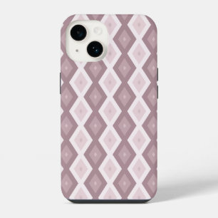 Rose quartz pink diamond pattern iPhone 14 case