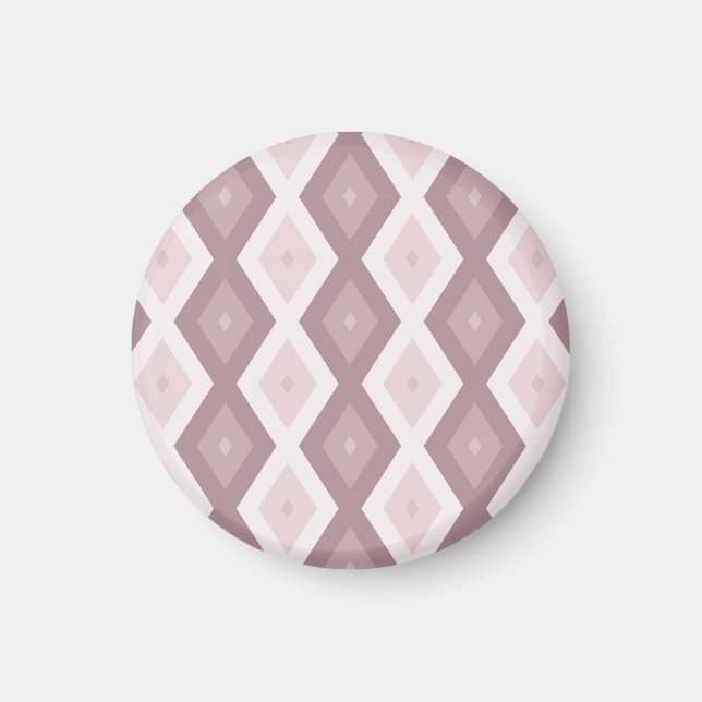Rose quartz pink diamond pattern magnet (Front)
