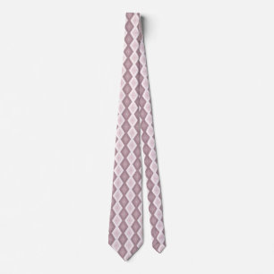 Rose quartz pink diamond pattern neck tie