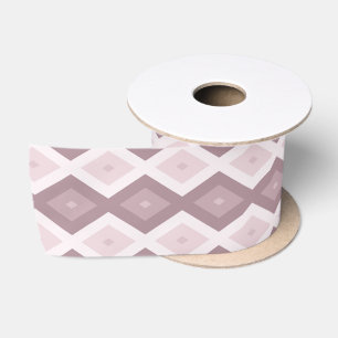 Rose quartz pink diamond pattern satin ribbon