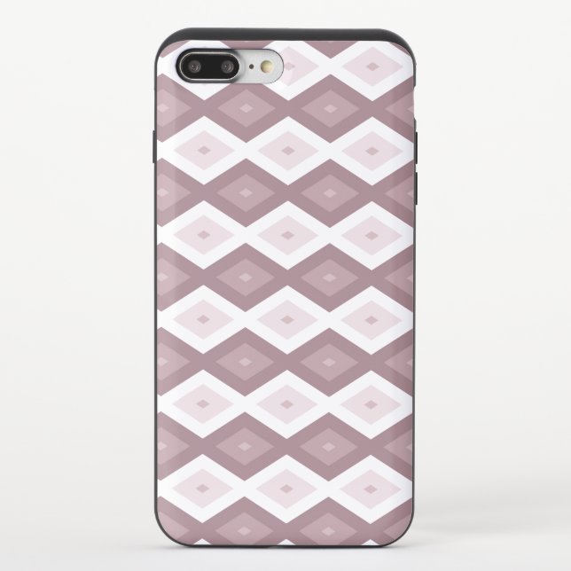 Rose quartz pink diamond pattern uncommon iPhone case (Back)