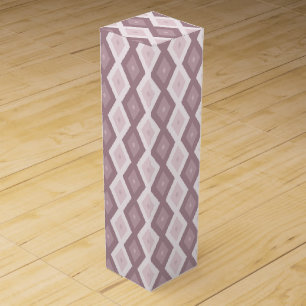 Rose quartz pink diamond pattern wine box