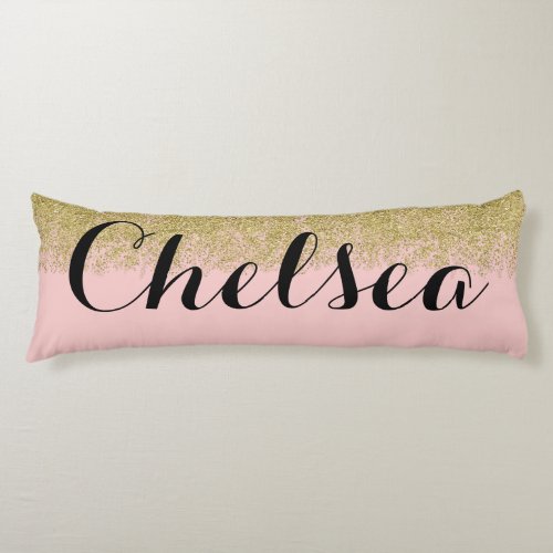 Rose Quartz_Pink Glitter Name Pillow