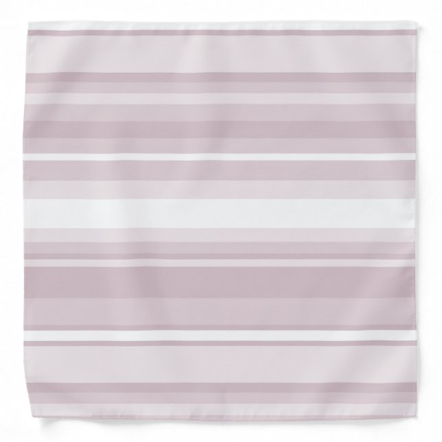Rose quartz pink stripes bandana (Front)