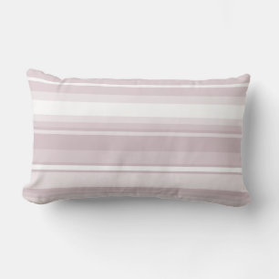 Rose quartz pink stripes lumbar pillow