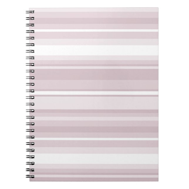 Rose quartz pink stripes notebook (Front)