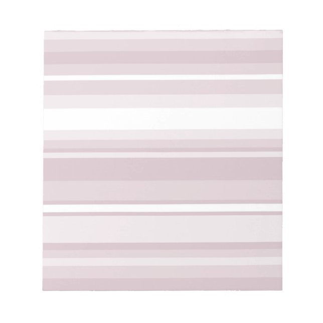 Rose quartz pink stripes notepad (Front)