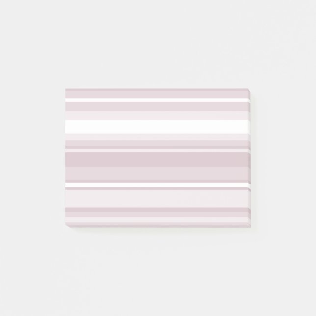 Rose quartz pink stripes post-it notes (Front)