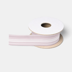 Rose quartz pink stripes satin ribbon