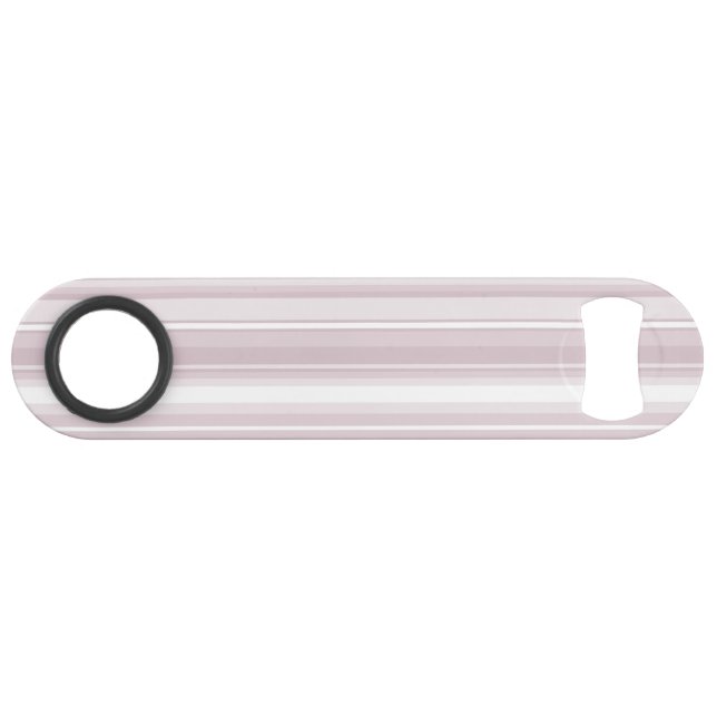 Rose quartz pink stripes speed bottle opener (Front (Horizontal))