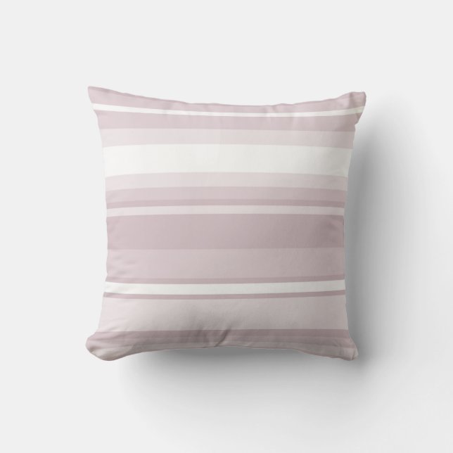 Rose quartz pink stripes throw pillow (Front)