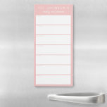 Rose Quartz Pink Weekly Meal Planner Magnetic Notepad at Zazzle