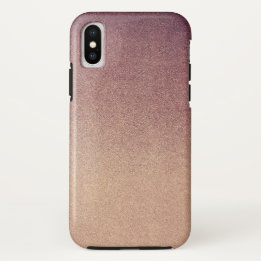 Rose Quartz Rose Gold Ombre Glitter Sand iPhone X Case