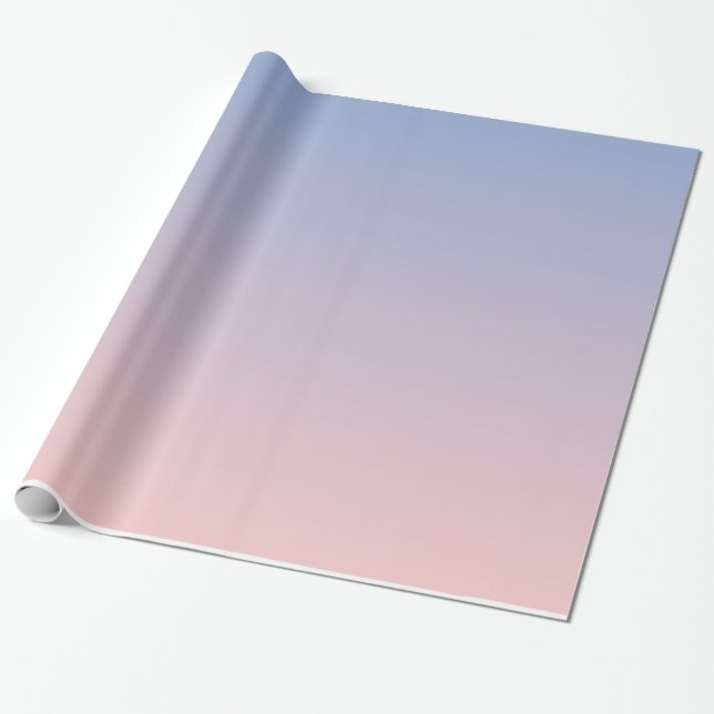 Rose Quartz Serenity Gradient Wrapping Paper (Unrolled)