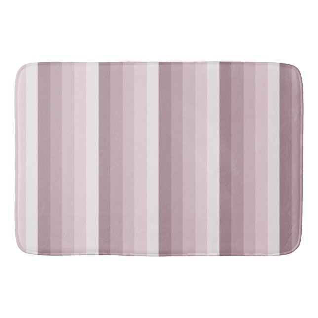 Rose quartz shadow stripes bath mat (Front)