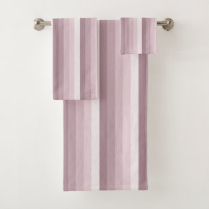 Rose quartz shadow stripes bath towel set