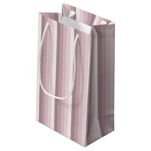 Rose quartz shadow stripes small gift bag (Back Angled)