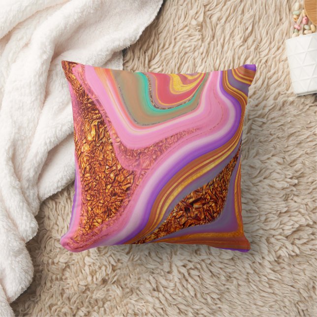 Rose quartz throw pillow (Blanket)
