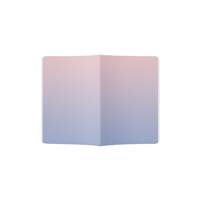 Rose Quartz to Serenity Blue Gradient Passport Holder (Opened)