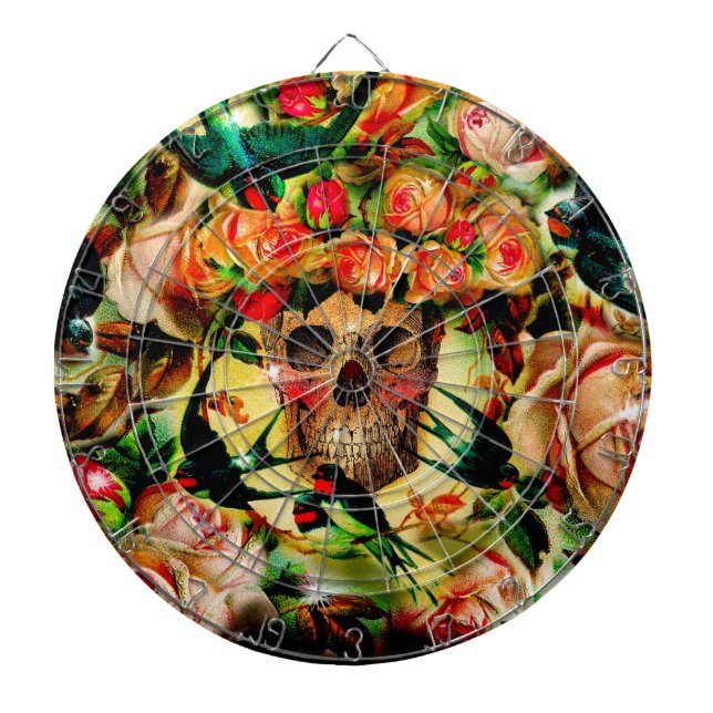 Rose Queen Dartboard With Darts (Front)