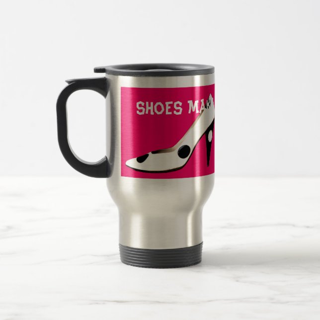 Rose Red High Fashion Shoes Travel Mug (Left)