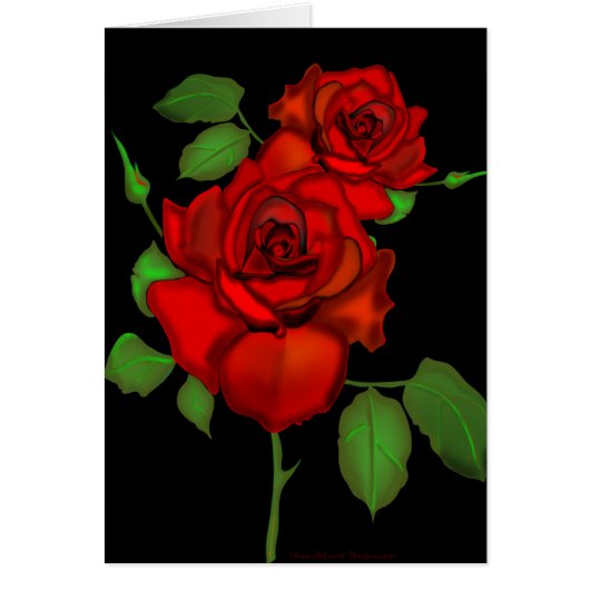Rose Red Illustration Cards (Front)