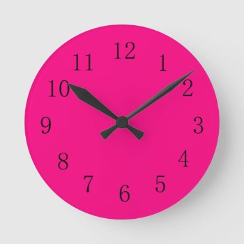 Rose Red Kitchen Wall Clock by Red_Clocks at Zazzle