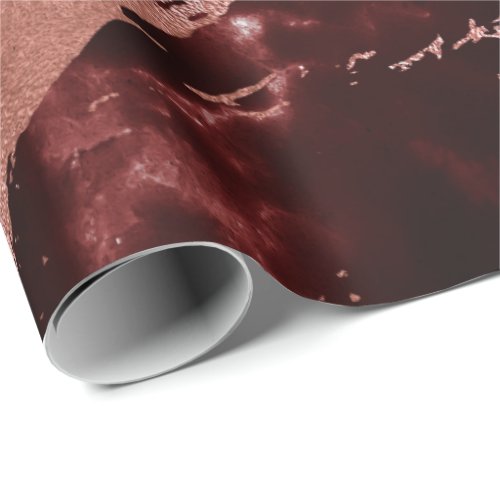 Rose Red Marble Burgund Glam Black Abstract Wrapping Paper