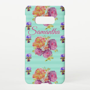 Rose Red Pink Cabbage Vintage Roses Girls Name Samsung Galaxy S10E Case