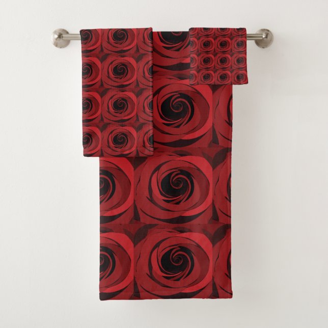 Rose Red Rose  Bath Towel Set (Insitu)