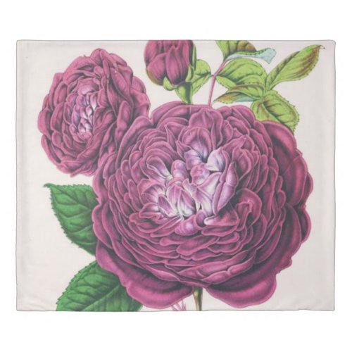Rose Reine des Violettes King Duvet Cover
