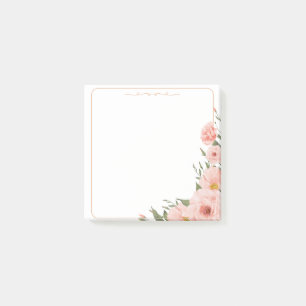 Rose Reverie– Blush Floral Post-it Notes