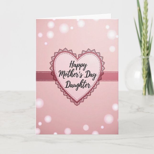 Rose Ribbon Mothers Day Card (Front)