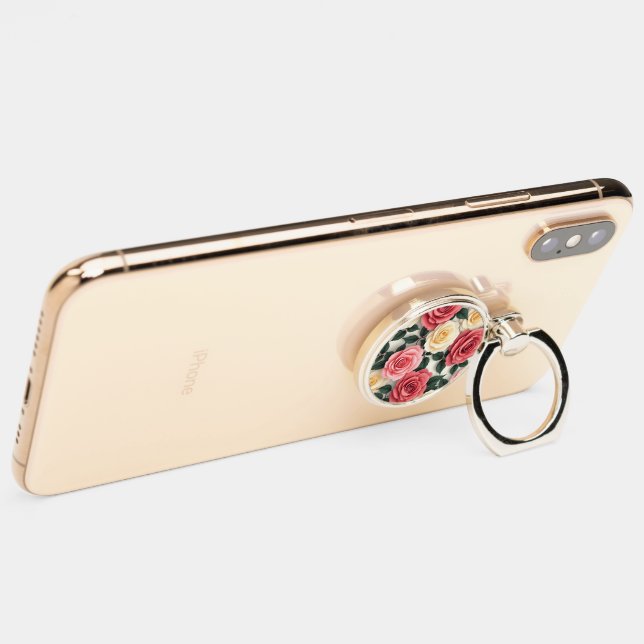 Rose Ring Holder Phone Grips (On Phone)