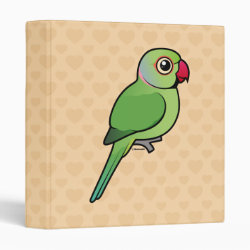 Cute Green Indian Ringneck Avery Signature Binder 8.5x11