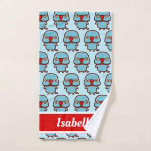 Rose-ringed parakeet / Blue male Hand Towel
