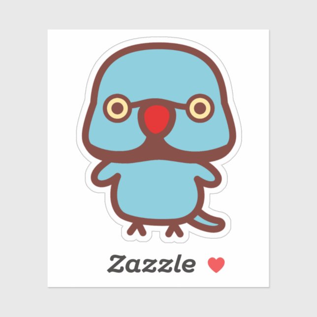 Rose-ringed parakeet / Blue male Sticker (Sheet)