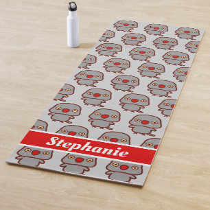Rose-ringed parakeet / Grey female Yoga Mat