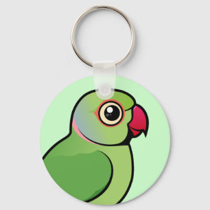 Rose-ringed Parakeet Keychain