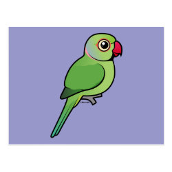 Cute Green Indian Ringneck Postcard