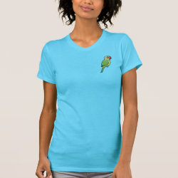Cute Green Indian Ringneck Women's American Apparel Fine Jersey Short Sleeve T-Shirt