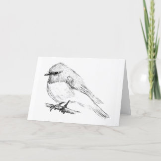 Rose Robin Blank Greeting Card