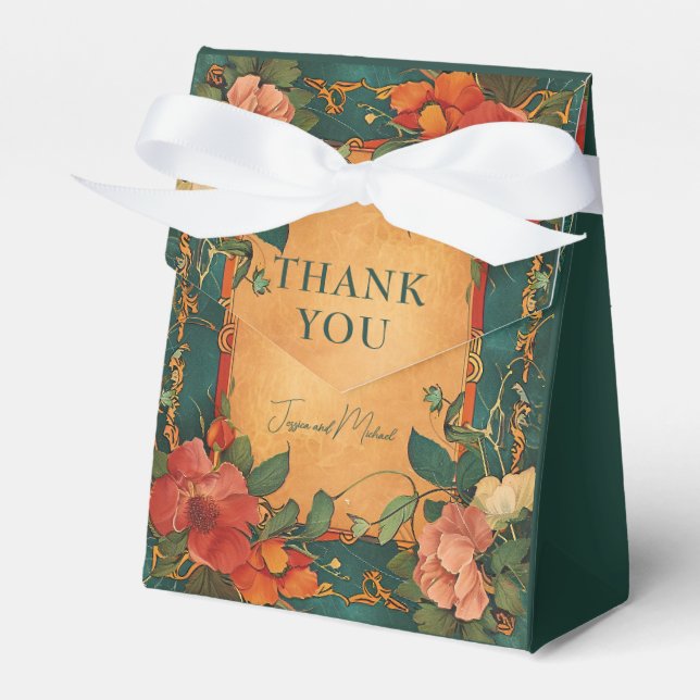 🌹 Rose Romance: Art Nouveau Splendor Favor Boxes (Front Side)