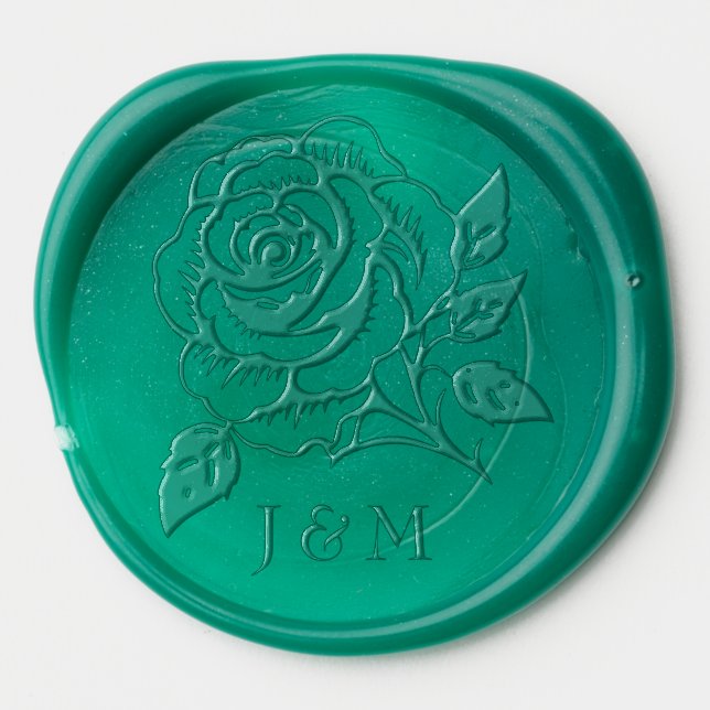 🌹 Rose Romance: Art Nouveau Splendor Wax Seal Sticker (Front)