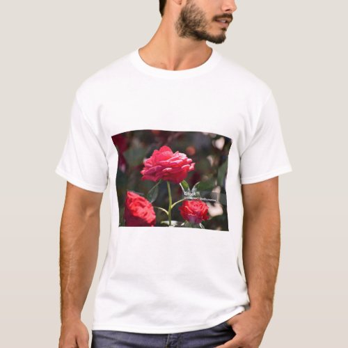 Rose Romance Mens Tees with Floral Charm
