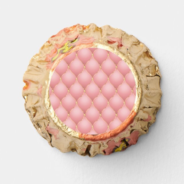 Rose Rose Gold Diamonds Tufted Reese's Peanut Butter Cups (Front)