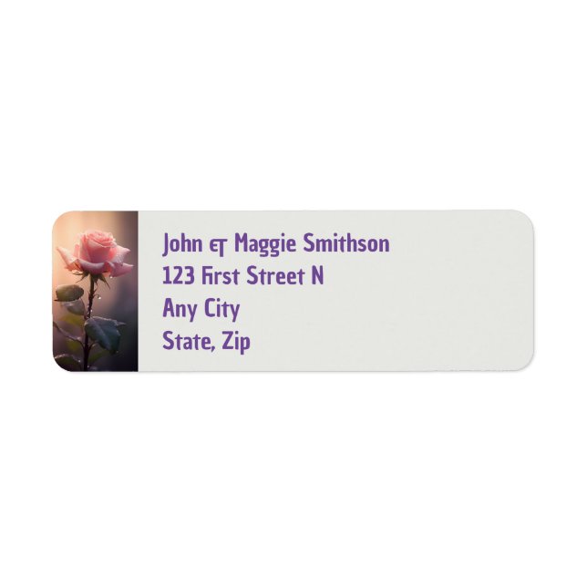 Rose Roses Garden Flowers Floral Pretty Label (Front)